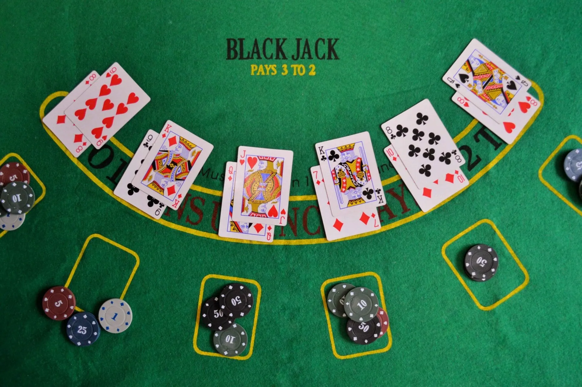 Blackjack table