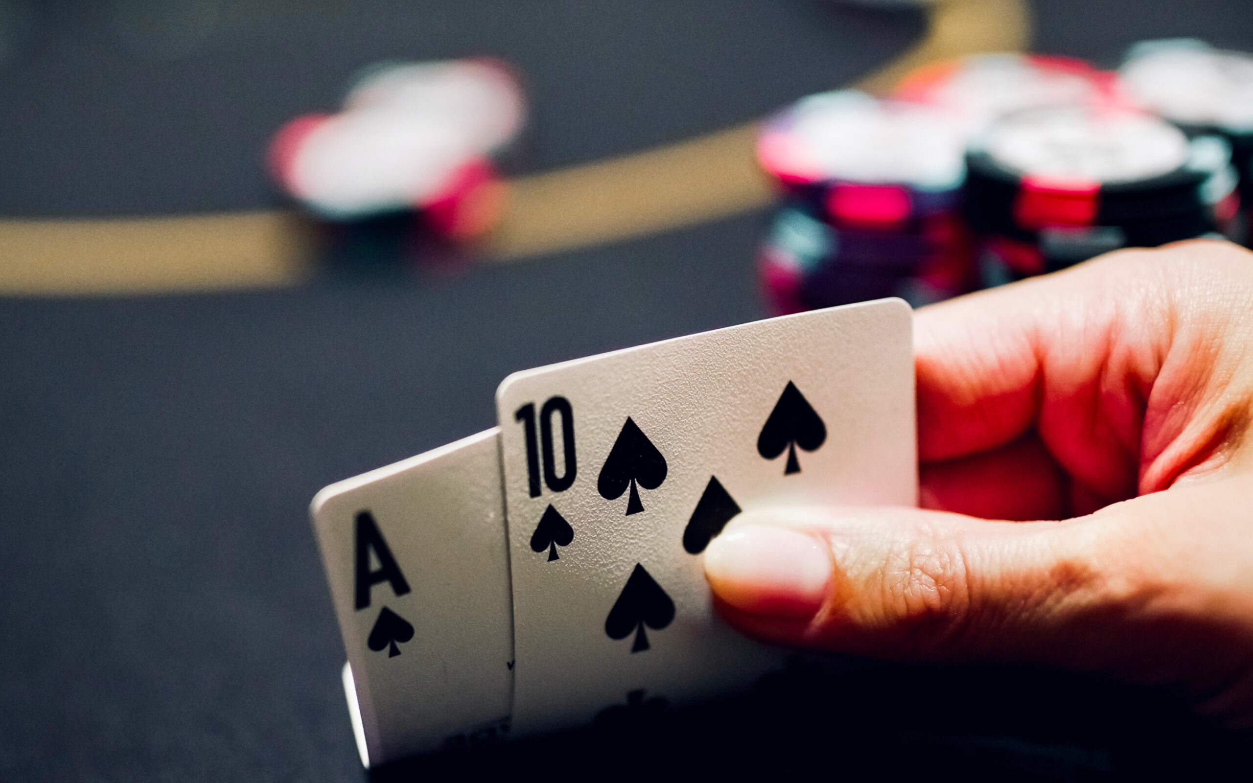 Poker chips stack